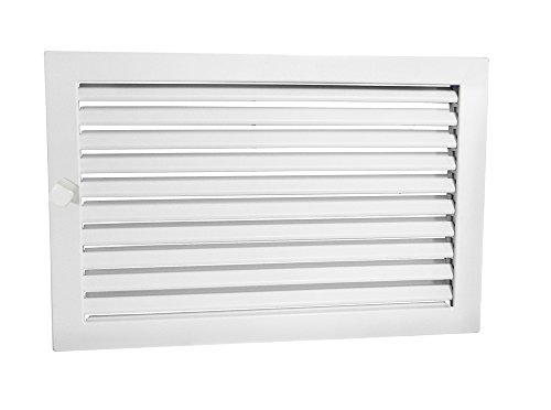 Warmluftgitter WG 3523 W Weiss 350 x 230 mm mit Einbaurahmen - 3