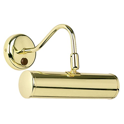 1 Light Switched Picture Light Size: 15 cm H x 21 cm D, Finish: Brass