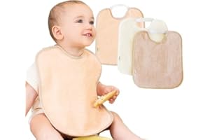 Bugalin Baberos bebe impermeables |Packs - Baberos goma elastica guarderia | Fáciles de Poner y Quitar | De Rizo y Tela Impermeable, Babero Ideal para la Guarderia | Fabricados en España