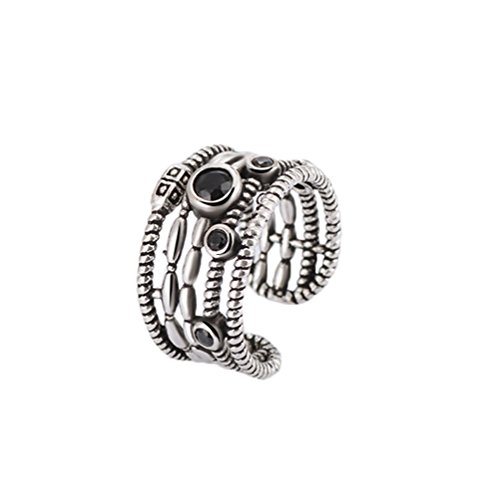 Hosaire Anillos de Plata de Tailandesa de torsión retro plata Estilo 