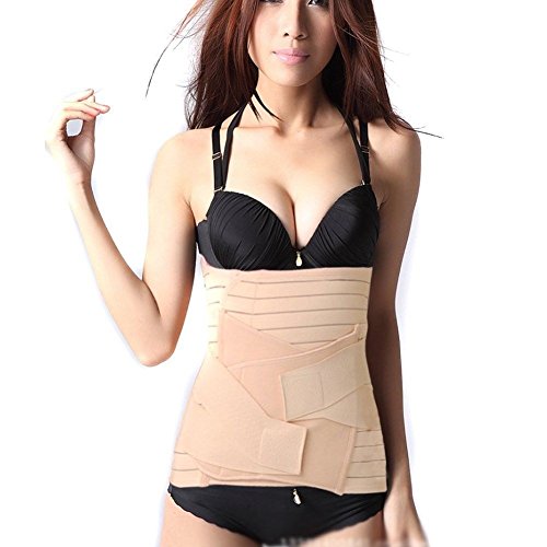 Best Value® 2 In 1 Invisible Elastic Postpartum Support- Breathable Recover Belly/waist Belt Sharper Post-pregnancy Belly Waist Slimming Shaper Wrapper Band Abdomen Abdominal Binder for Women & Maternity