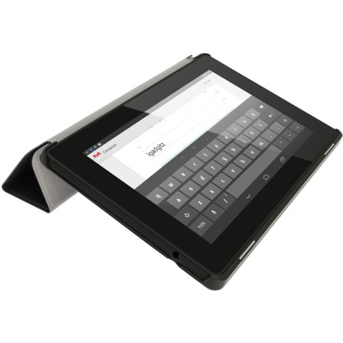 igadgitz Schwarz PU Ledertasche Hülle Smart Cover für Amazon Kindle Fire HD 7.0″ 2 Gen 2013 mit Multi Winkelbetrachtungs Stand + Auto Sleep/Wake + Displayschutzfolie - 6