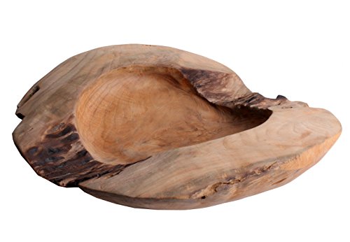 Trendy-Home24 2001 Teak Wurzel / Colombo / Holz / Obst Schale massiv, rund durchmesser 40 cm - 6