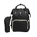 Produktbild Peepheaven 2 Teile/Satz Große Kapazität Multifunktionsmama Rucksack Mama Wickeltasche-schwarz