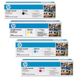 SET OF 4 HP ORIGINAL HP 40A CB540A CB541A CB542A CB543A Black Cyan Magenta Yellow Toners for printers Colour LaserJet CM1312, CM1312N, CM1312nfi, CM1312nfi mfp, CP1210, CP1215, CP1217, CP1510, CP1514n, CP1515, CP1515n, CP1518ni