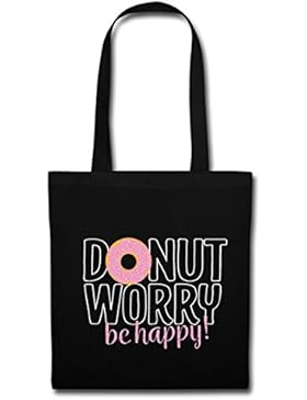 Donut Worry Be Happy Doughnut Stoffbeutel von Spreadshirt®
