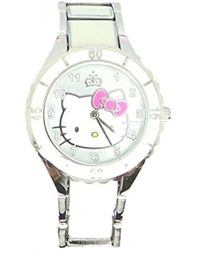 Uhr Hello Kitty Kinder zr25618Quarz (Batterie) Stahl Quandrante weiß Armband Stahl