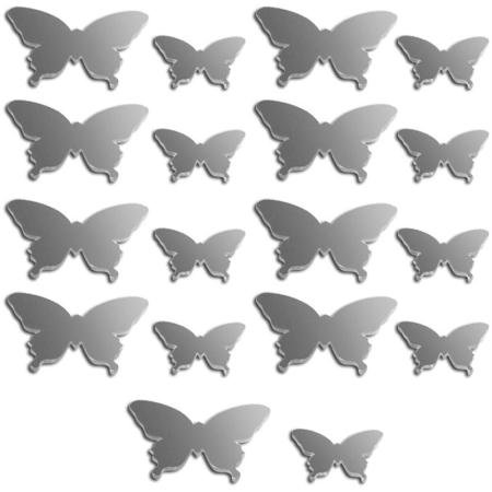 Kunststoffspiegel-Streuteile, Schmetterling, SB-Btl. 18 Stück, 2 Größen 2+3 cm
