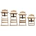 Safetots Multi-Height Folding Wooden High Chair, Natural Wood