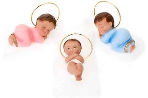 Holyart Pequeño niño Jesus Yeso 6 cm, Largo: 6 cmRosa