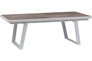 Hespéride Table de Jardin Extensible Unisson Pécan & Blanc