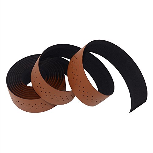 KINGOU Carbon Faser PU Leder Road Bike Lenkerband Bar Tapes – 2 pro Set - 3