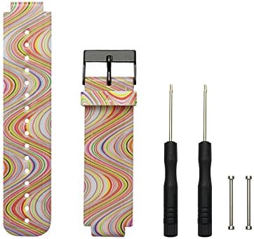 Colorful Replacement Silicone Bands for Garmin Vivoactive (No tracker, Replacement Bands Only) (Multi-Color-6)