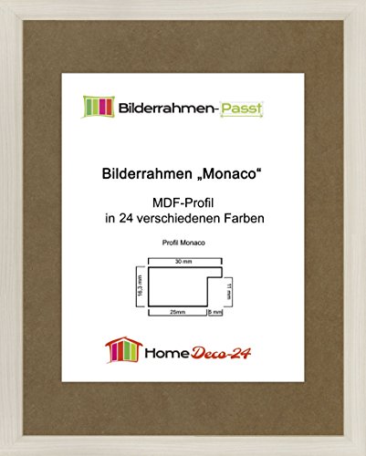 Monaco MDF Bilderrahmen ohne Rundungen 50 x 70 cm Farbe und Verglasung wählbar 70 x 50 cm hier: Ahorn mit Acrylglas Antireflex 2 mm
