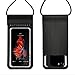 Price comparison product image Waterproof Case,Universal Durable Underwater Case Dry Bag, Touch Responsive Transparent Windows,Watertight Sealed System For Iphone 6S/6S Plus/5/5S/SE And Other Smartphone For Boating/Hiking/Swimming/Diving,Black