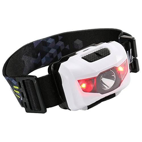 Leicht Stirnlampen und Taschenlampe, Weiß und Rot Glühbirnen, Blinzeln, Wasserdicht, Ersatz Batterie, Tragbar Packetize, Einstellbar Strahl, Für Laufen, Zelten, Arbeiten, Wandern, Radfahren - 3