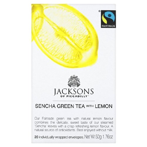 Jackson's Fair Trade Sencha Green Tea with Lemon Tea Bags 20 per pack