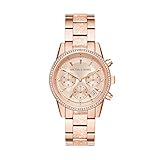 Michael Kors Damen Chronograph Quarz Uhr mit Edelstahl Armband MK6598
