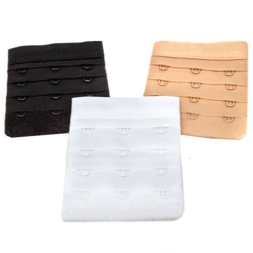 Extensor de sujetador de Caraselle. 3 extensores de 3 colores distintos (blanco/negro/carne)