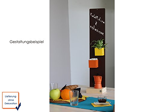 KalaMitica Magnettafel Metall in Anthrazit mit Holzfuß, beschreibbar 14 x 74 cm-für Magnetische Töpfe als Deko oder Wandaufbewahrung, 25014-102-000 - 4