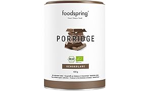 foodspring Porridge Proteico Bio, Cioccolato, 420g, Colazione per la tua forma fisica