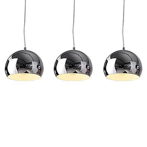 Preisvergleich Produktbild Designer Hängeleuchte Chrom Kugelleuchte Lampe Leuchte