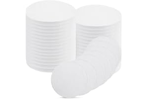 MUCOFEI 100 hojas de papel para horno de microondas de 4.7 pulgadas, redondo, de fibra de cerámica, aislamiento, manta de fibra de cerámica, papel de estante de horno termofusible para fusión de vidrio,