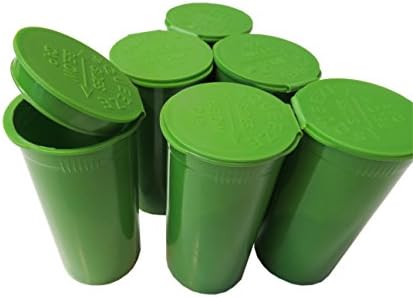 100x Solid Green Pop Top Containers 80ml Squeeze Vial Medical Pill Box 19 Dram Bottles
