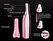 Belle Rose Red Mini Portable Heated Eyelash Curler with LED Light (Batteries not included) - Surprise Gift Idea