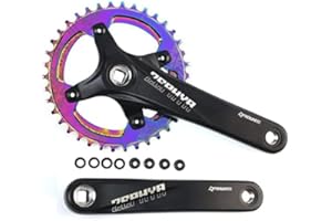 splumzer Juego de Bielas Cuadradas de 170 mm para Bicicleta de Montaña con Plato 104 BCD 32/34/36 / 38T, Manivela MTB de Aleación de Aluminio