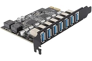 ANNADUE PCIE to USB 3.0 7 Ports Expansion Card,USB 3.0 Superspeed 5Gbps Front Expansion Card, PCIE USB Add in Card, Internal USB3 Hub Converter for Win XP Win7 Win 8 Win 10 Win 11 LINUX