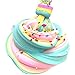 Produktbild Solike Fluffy Cloud Slime Flauschige Schleim Bunte Mischen Zuckerwatte Schlamm Duft Stress Relief DIY Ton Crystal Spielzeug für Kinder Erwachsene (Blau 60ML)