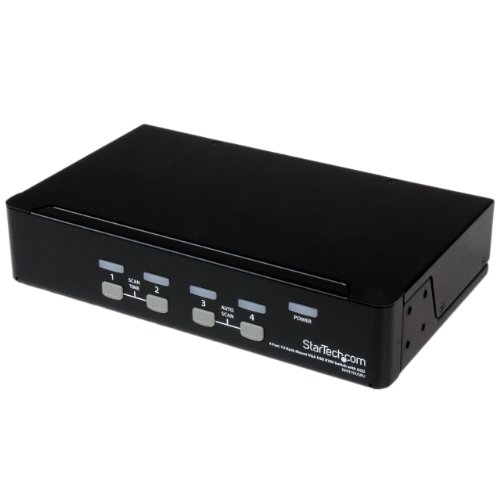 StarTechcom 4-Port USB KVM Swith with OSD - TAA Compliant - 1U Rack Mountable VGA KVM Switch (SV431DUSBU)