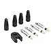 Produktbild 4 Stück Presta Ventilkappen + 4 Stück Ventil Cores + Schlüssel Kit Fahrradwerkzeug schwarz