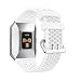 Produktbild Fitbit Ionic Armband, FEITONG Silikon Uhrenarmband Perforiert Lüften Zubehör Sport Watch Straps für Fitbit Ionic (130-230mm, #Weiß)