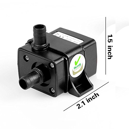 TSSS Brushless Mini Wasserpumpe 240L/H 4.8W Submersible Amphibisch Aquarium Gartenteich Fall Fisch Behälter Wasser Brunnen Unterhaltung- H-Max (Hubhöhe): 0-3m. - 7