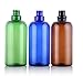 2PCS 500ml 16.66Oz. Refillable Empty PET Plastic Pump Bottles Jars Containers with Black Pump Tops for Makeup Cosmetic Bath Shower Toiletries Liquid Containers Leak Proof Portable Travel Accessories (Blue)