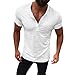 Produktbild Saingace Herren Shortsleeve Kurzarmshirt Shirt,Lässige Solid Design Buttons Kurzarm Shirt Top Bluse