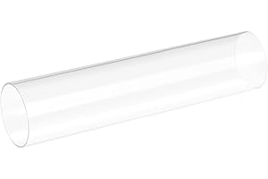 Recogwood Tube rond rigide en acrylique transparent pour lampes et lanternes Système de refroidissement par eau 41 mm x 45 mm x 200 mm (DI x DE x DE)