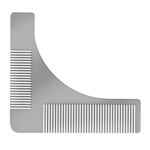 Bart-Kamm, Richoose Edelstahl Bartforming Styling & Shaping Vorlage Werkzeug / Facial Hair Shaping Tool für perfekte Linien & Symmetr