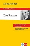 Klett Lektürehilfen Hauptmann Die Ratten: für Oberstufe und Abitur - Interpretationshilfe für die Schule by 