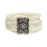 Durchmesser 7-reihiges Trachtenarmband: ca. 5,5 cm, Mittelstück mit Strass-Steinen: 3 x 2 cm