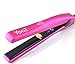 Soft Touch Yogi Twin Barrel Hair Wand and Mini Travel Hair Straightener Iron Gift Set Metallic Pink