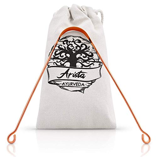 Nettalingua in rame - Arista pulisci lingua rame - della medicina Ayurveda testate scientificamente (1)