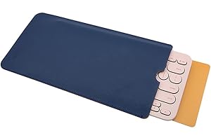ENJOY-UNIQUE Tastatur-Schutzhülle, kompatibel mit Logitech K380 Bluetooth-Tastatur, PU-Leder, tragbare Reise-Schutzhülle, kompatibel mit Logitech K380, Tastatur nicht im Lieferumfang enthalten (dunkelblau)