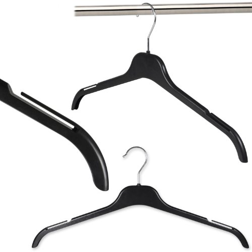 50 Stk. 47 cm breite Kleiderbügel Hemdbügel mit Rockschlaufen Kunststoff Hangerworld
