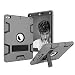 Produktbild iPad 9,7 Fall 2018/2017, dooge Drei Schichten PC & Silikon Armor Defender Heavy Duty Dämpfung Robuste Hybrid Full Body Schutzhülle mit Kickstand für Apple iPad 24,6 cm 2017/2018 Release, Grey+Black