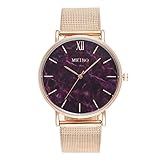 Damen Beiläufig Quartz Edelstahl Marmor Uhr Analog Armbanduhr YunYoud Moderne damenarmbanduhr digitaler anzeige handuhr uhrenzubehör pilotenuhr Leder Armbanduhr günstige damenuhr