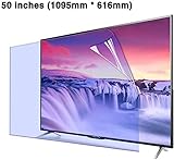 BYCDD 50 Pouces TV Protecteur D'écran, Anti-Lumière Bleue Anti-Éblouissement Protection des Yeux Ultra-Clear pour LCD, LED, OLED et 4K QLED HDTV Screen Protector,A