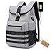 Produktbild Laptop Rucksack Schulrucksack Backpack USB Ladeport,Larkoo Anti-Dieb Tasche Reisetasche Schultasche13-15.6 Zoll für Damen Herren (Grau)
